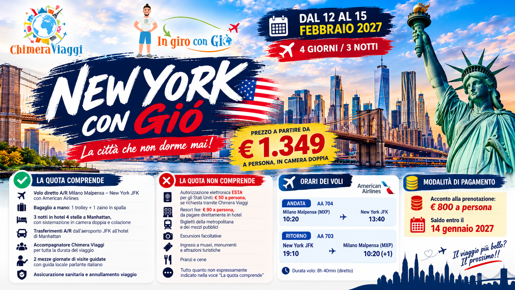 3 NOTTI 4 GIORNI A NEW YORK