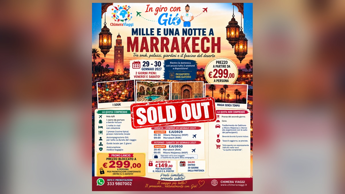 1 NOTTE A MARRAKESH